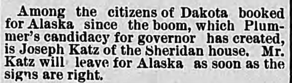 Clipping from Bismarck Weekly Tribune